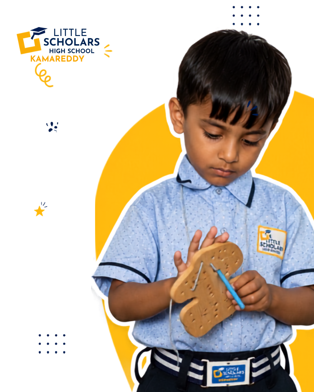 Students exploring creative activities in the art room in Kamareddy