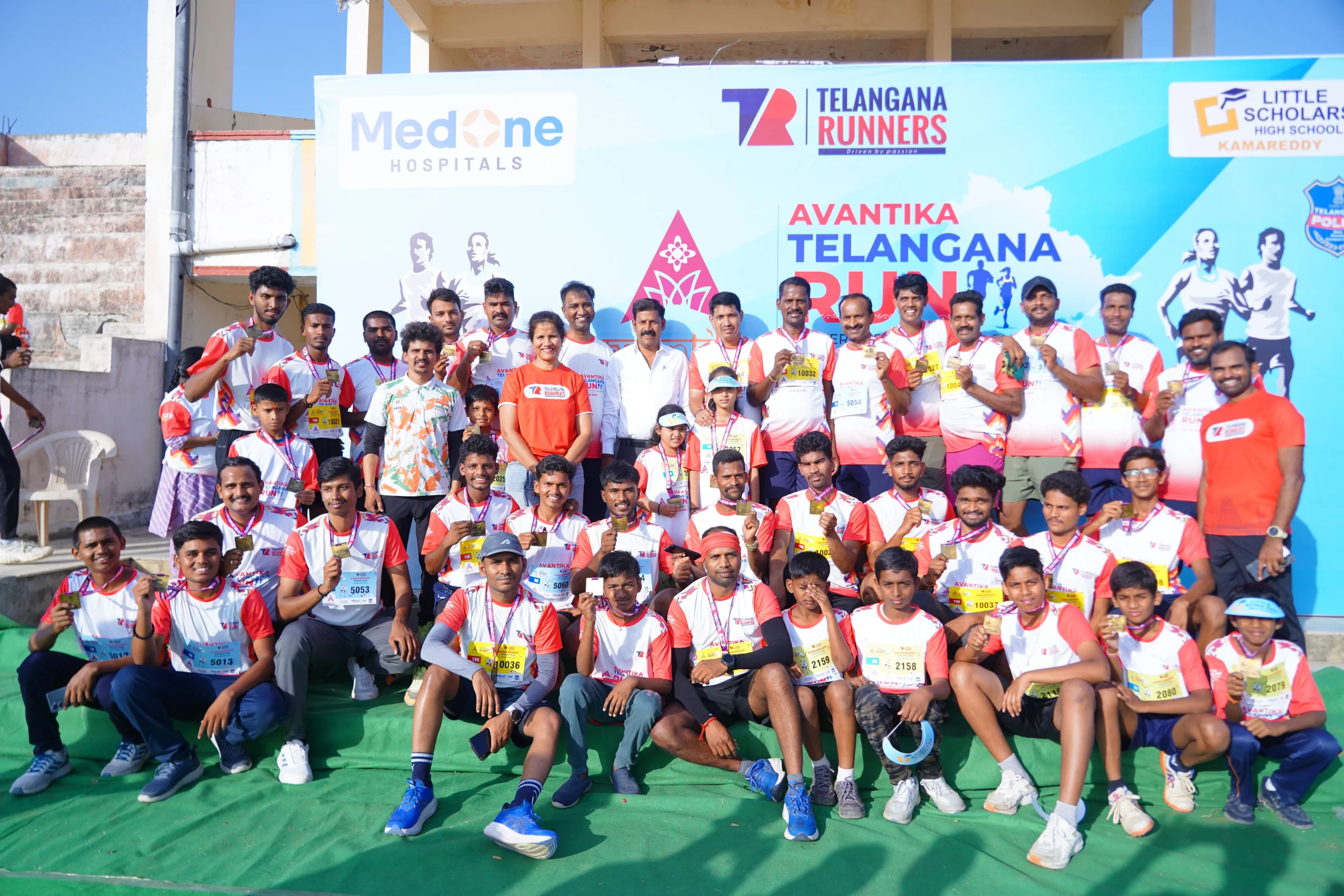 Sports Day running event at Little Scholar School in Kamareddy